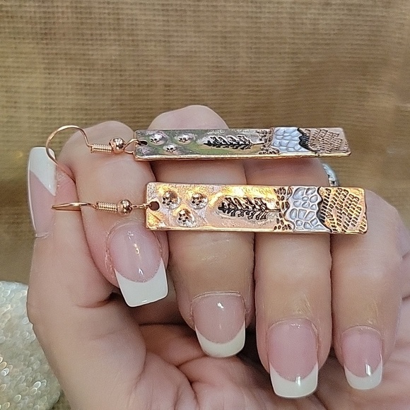 NATURE INSPIRED COPPER EARRINGS - Picture 4 of 6